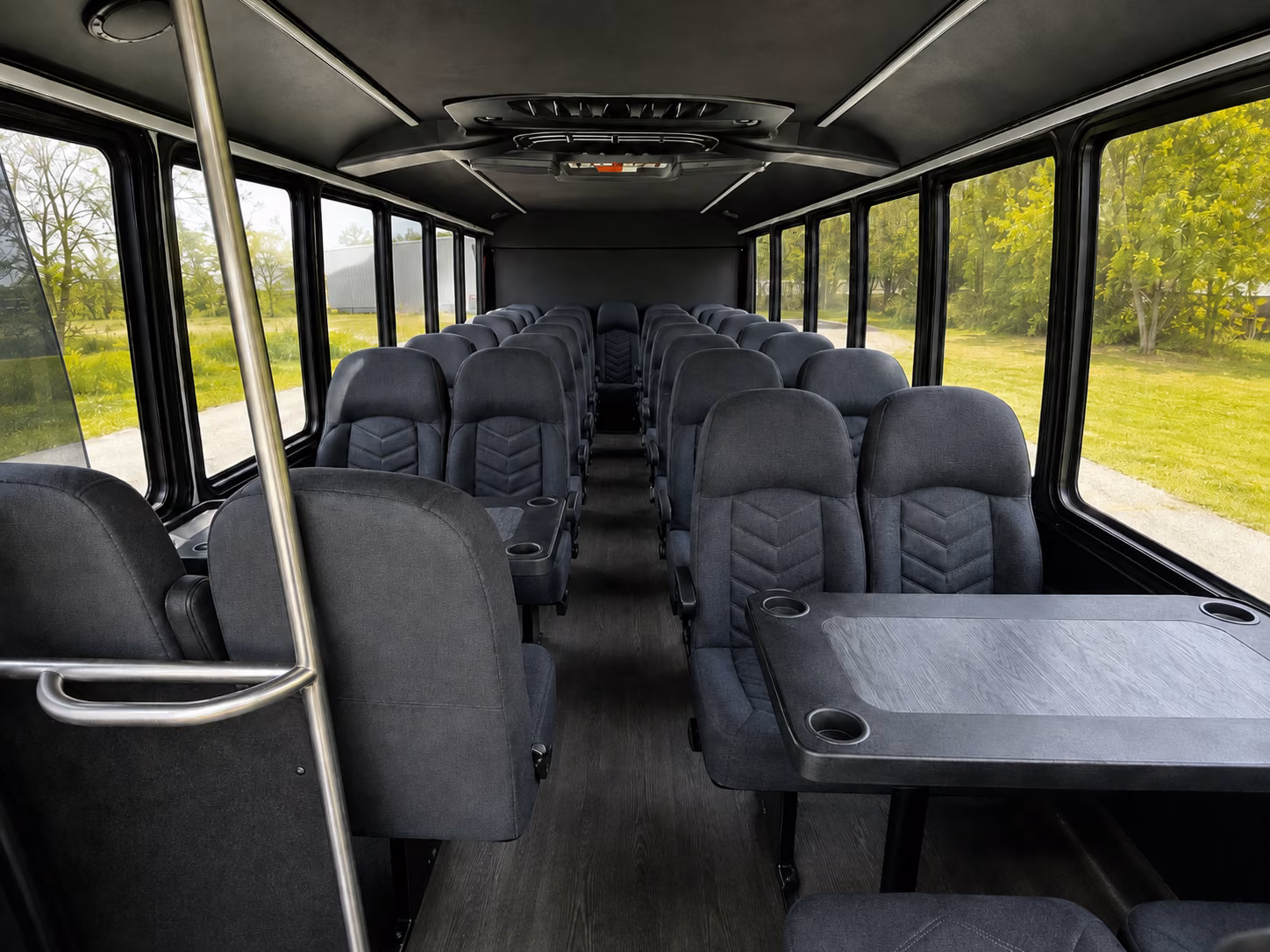 kent 18 passenger minibus inside