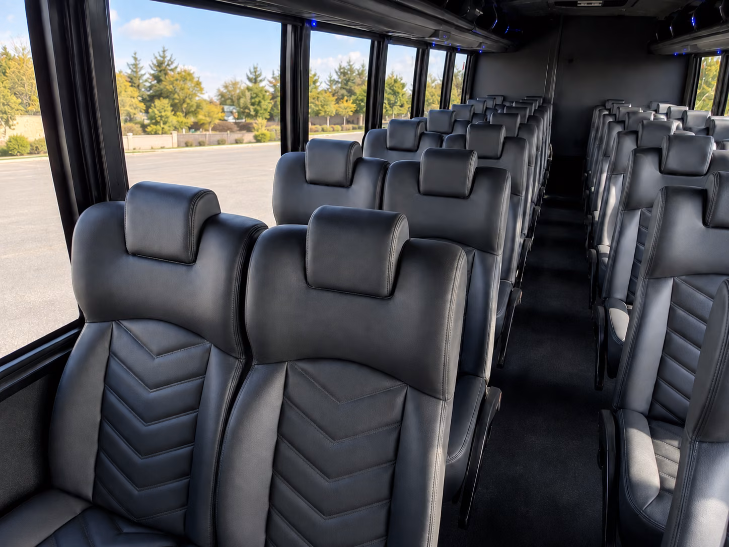 kent 18 passenger minibus interior