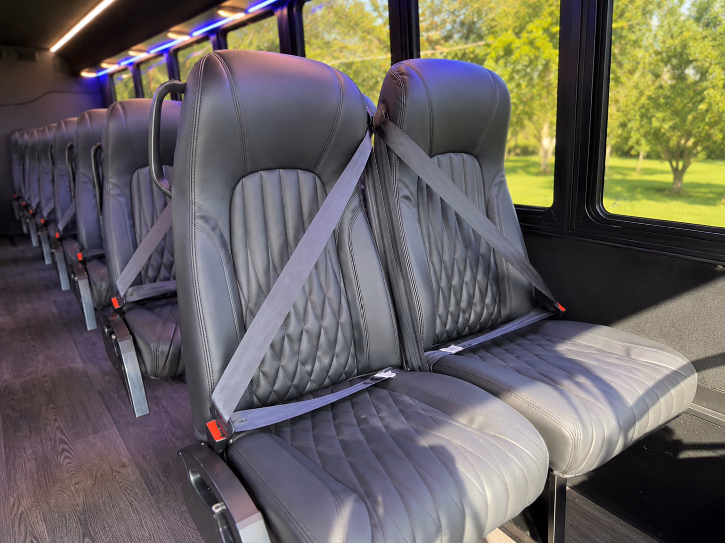 kent 20 passenger minibus inside