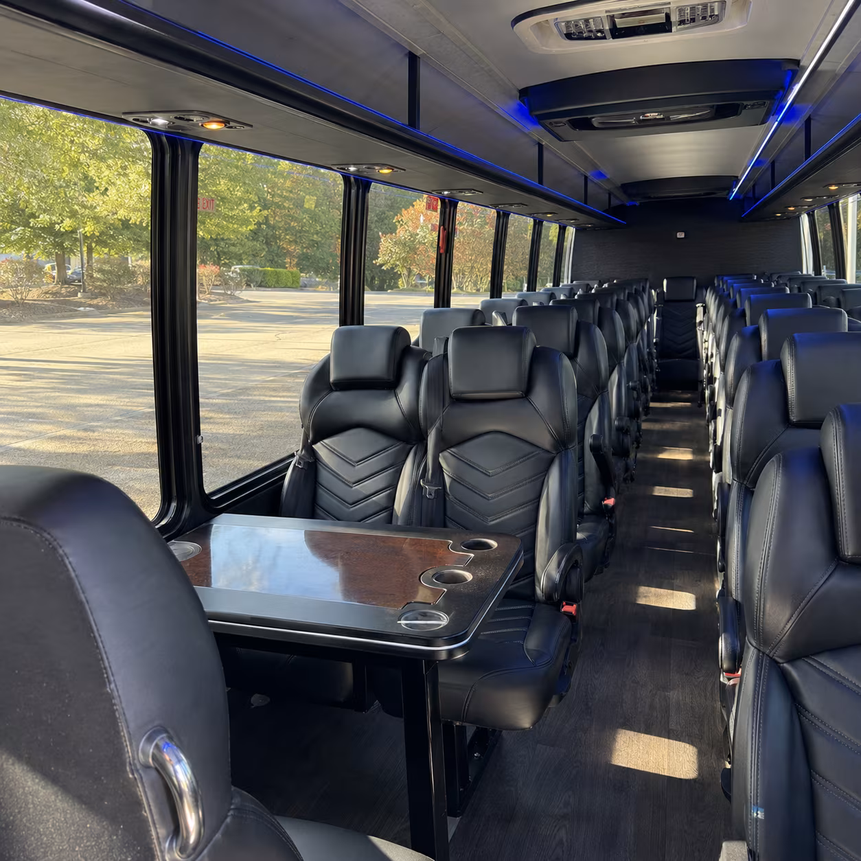 kent 28 passenger minibus interior
