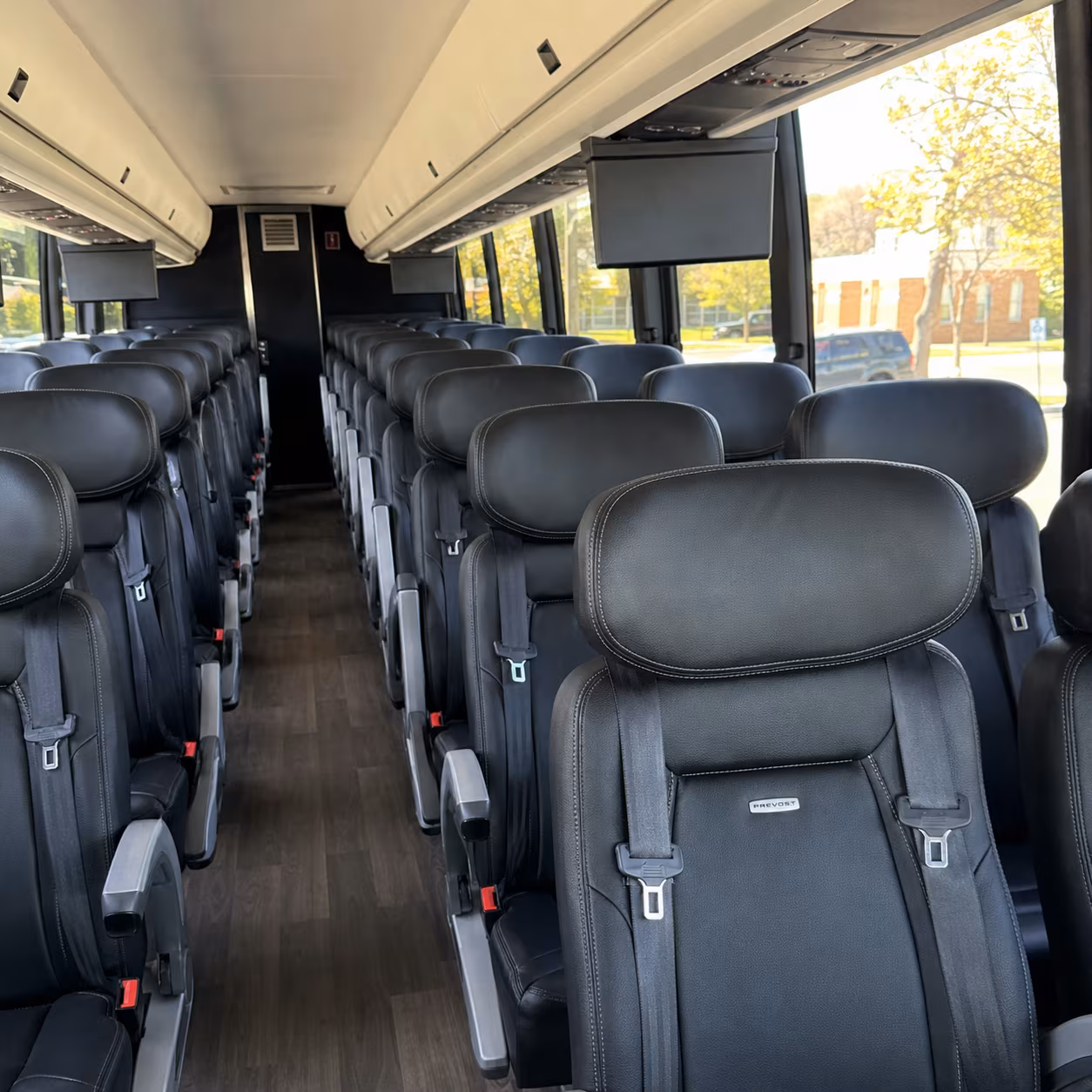 kent 45 passenger charter bus inside