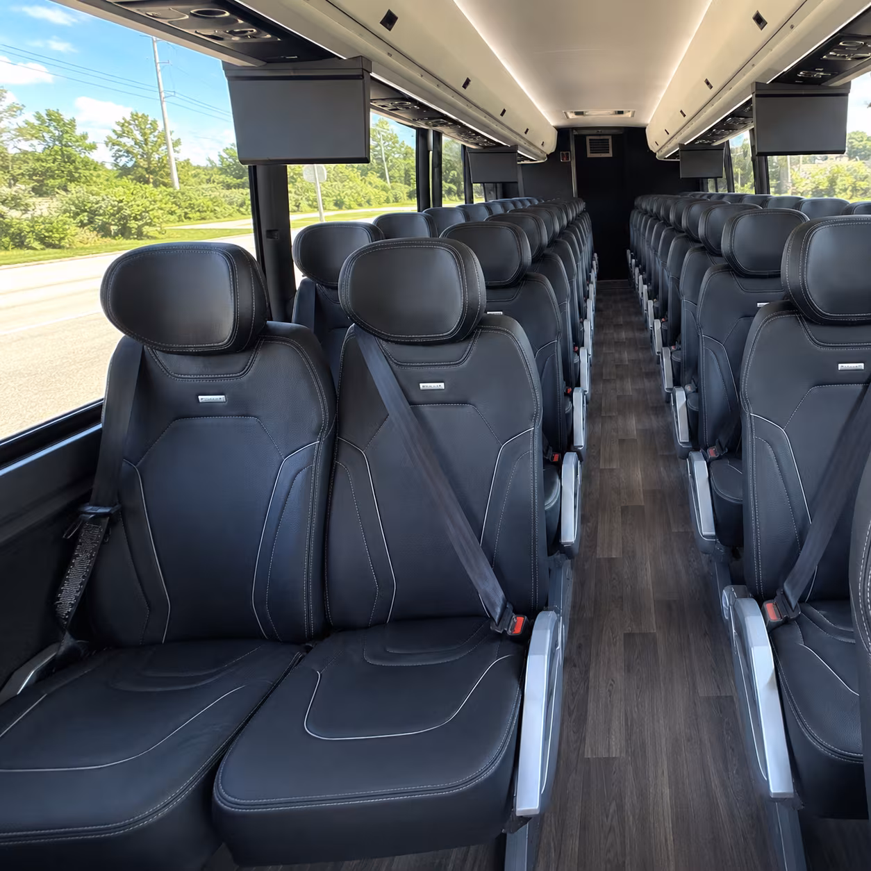 kent 47 passenger charter bus inside
