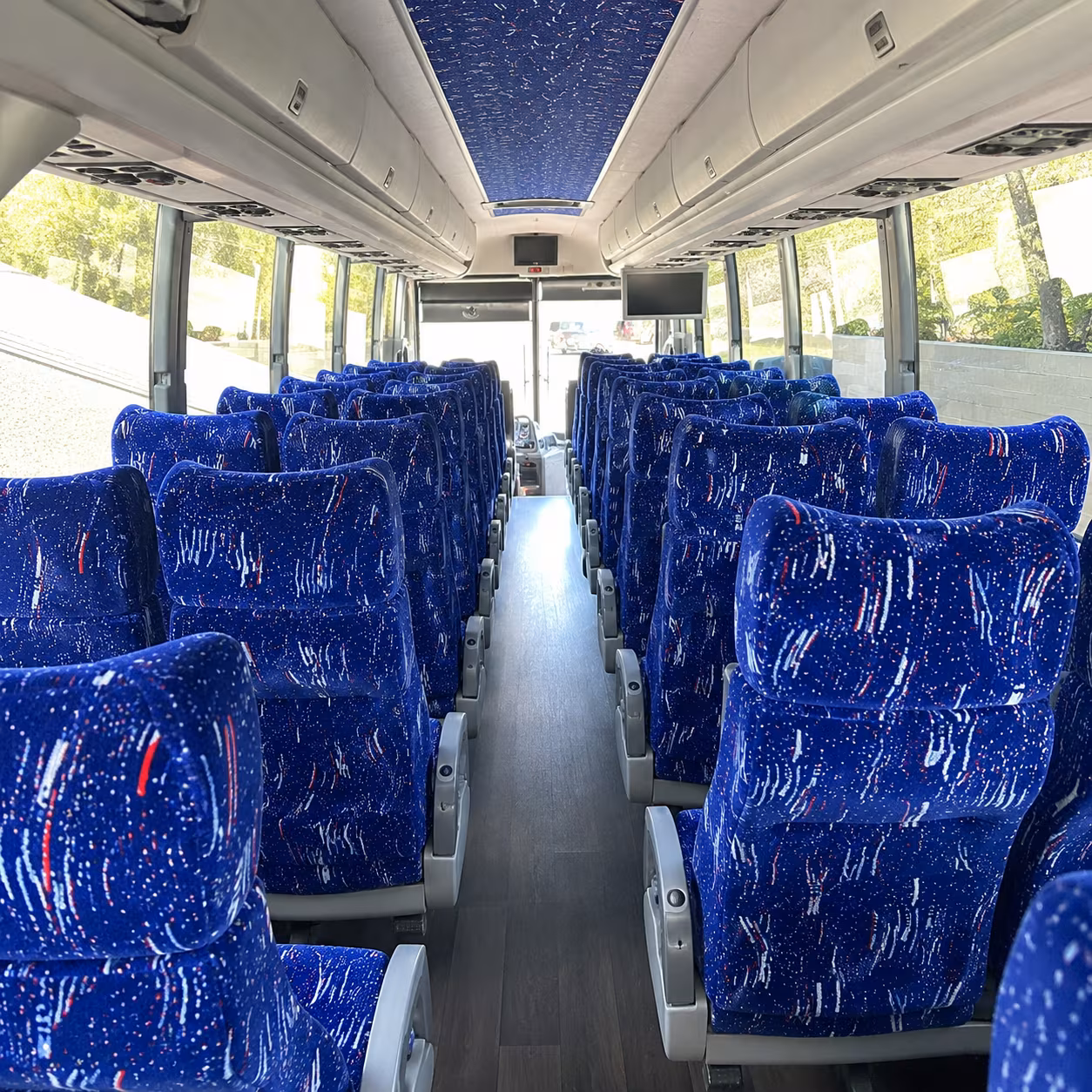 kent 50 passenger charter bus interior