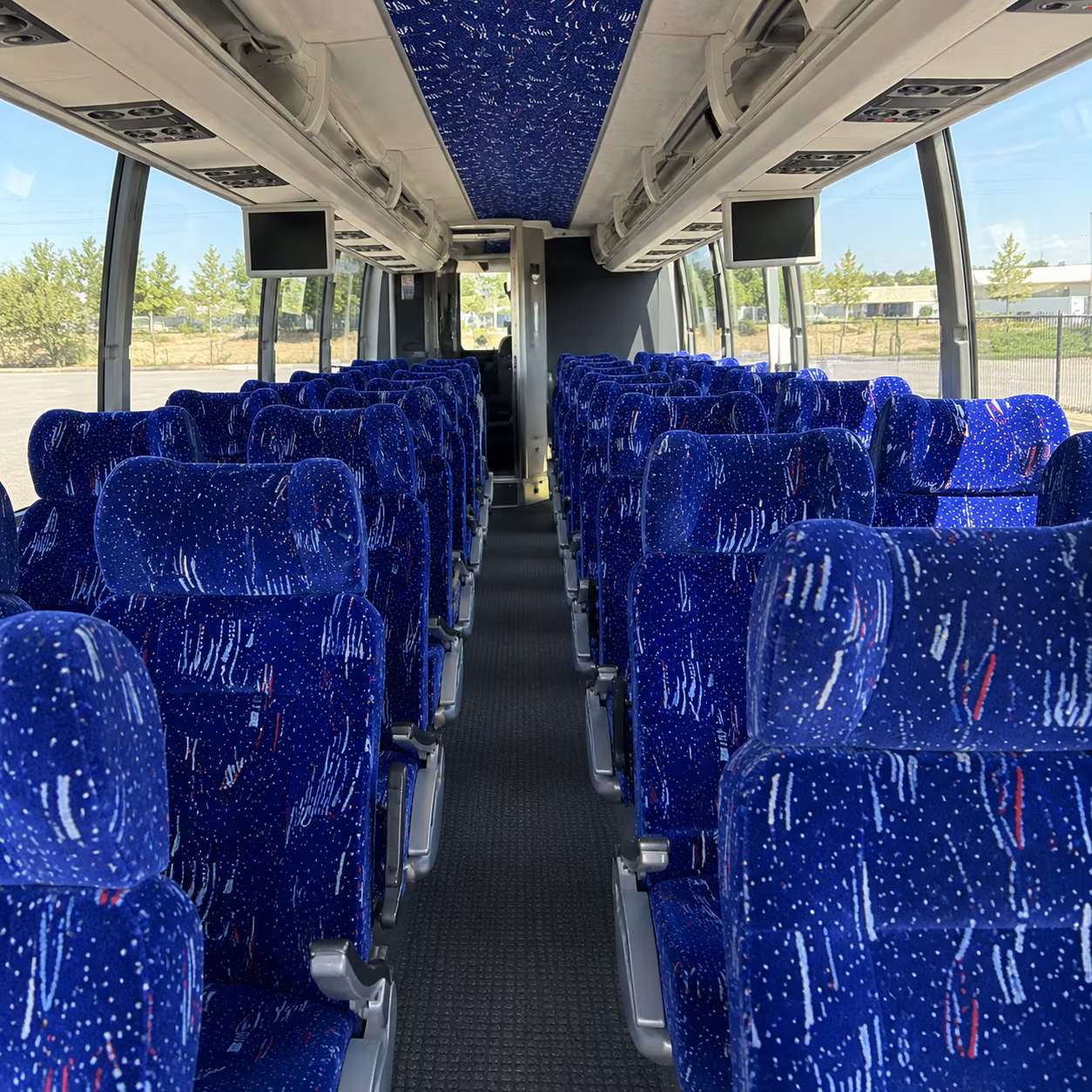 kent 54 passenger charter bus interior