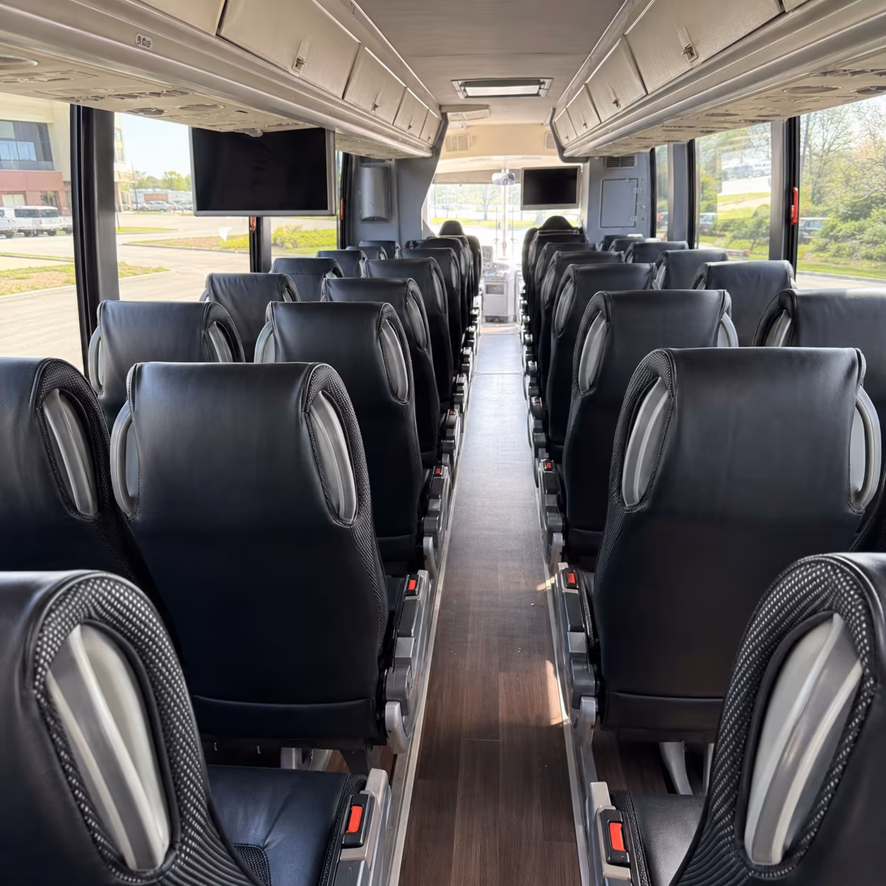 kent 56 passenger charter bus inside